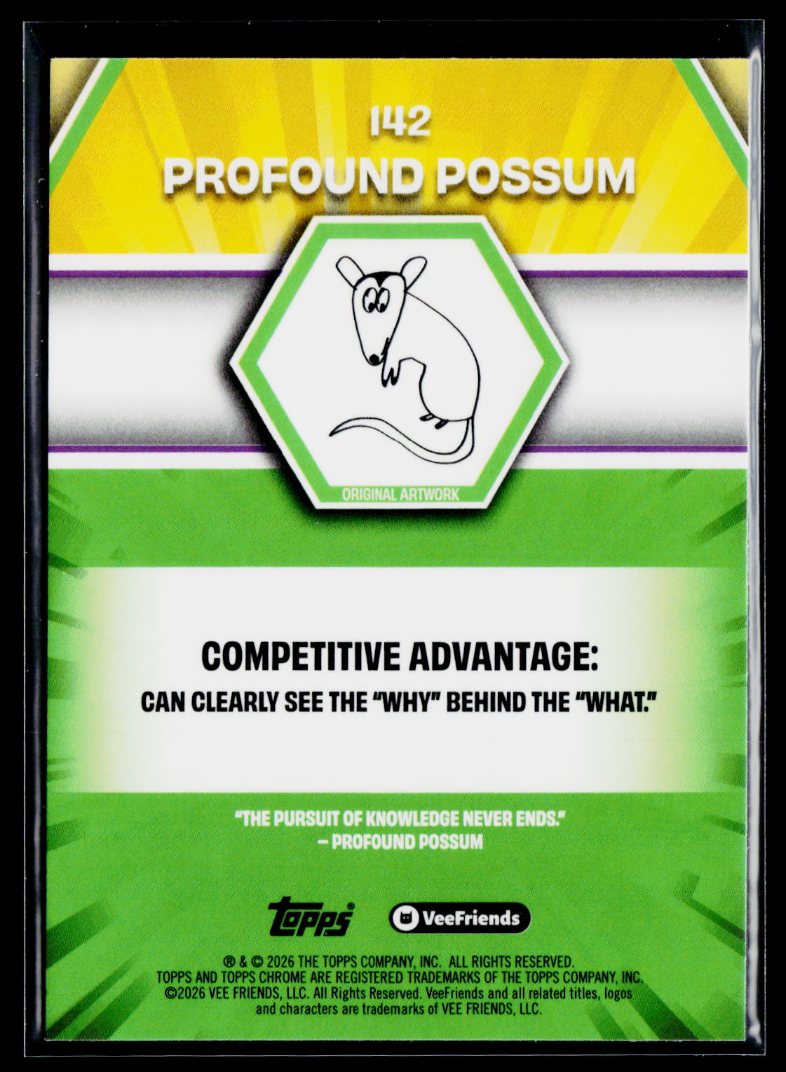 2026 Topps Chrome VeeFriends #142 Profound Possum