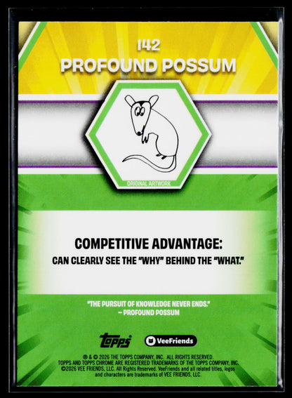 2026 Topps Chrome VeeFriends #142 Profound Possum