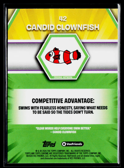 2026 Topps Chrome VeeFriends #42 Candid Clownfish