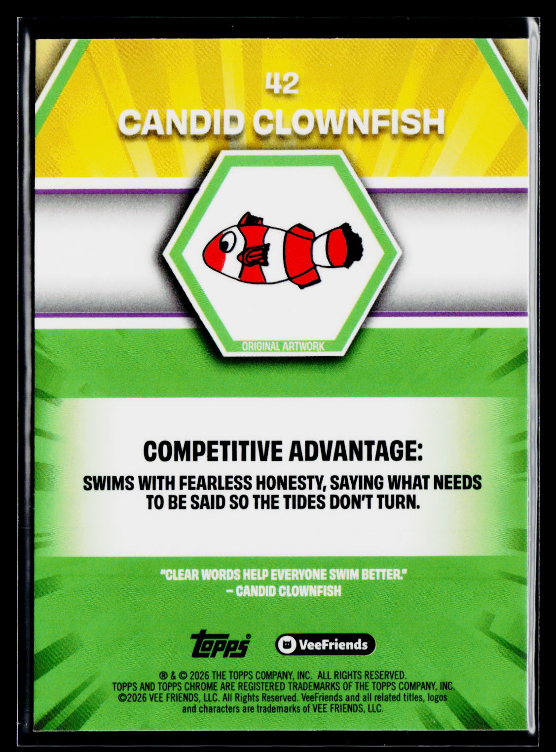 2026 Topps Chrome VeeFriends #42 Candid Clownfish