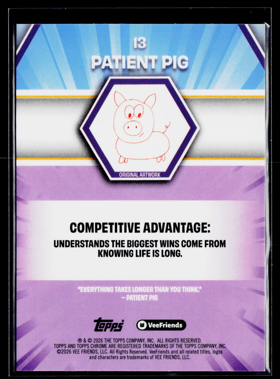 2026 Topps Chrome VeeFriends #13 Patient Pig