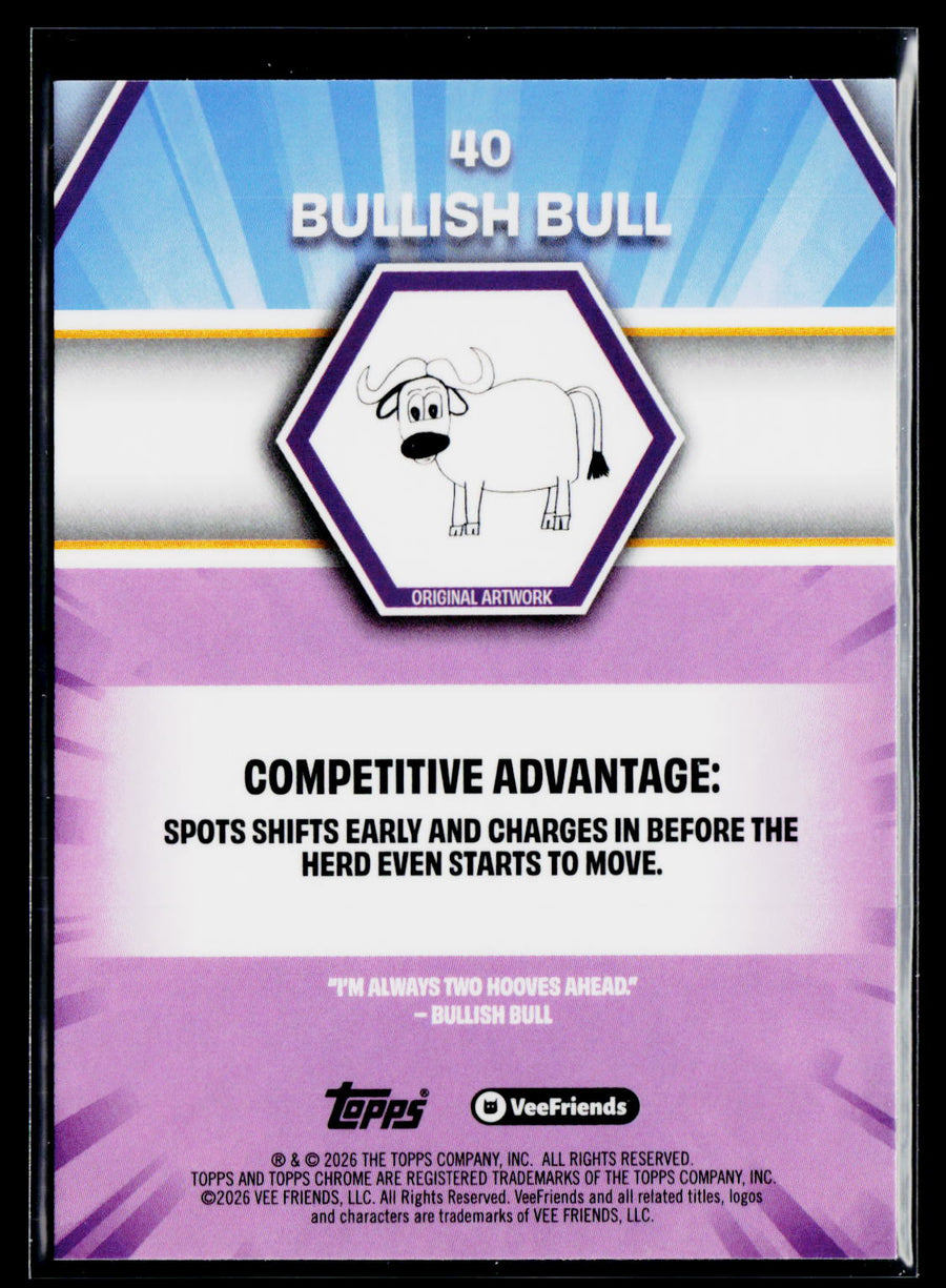 2026 Topps Chrome VeeFriends #40 Bullish Bull