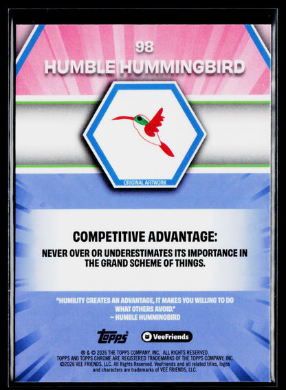 2026 Topps Chrome VeeFriends #98 Humble Hummingbird