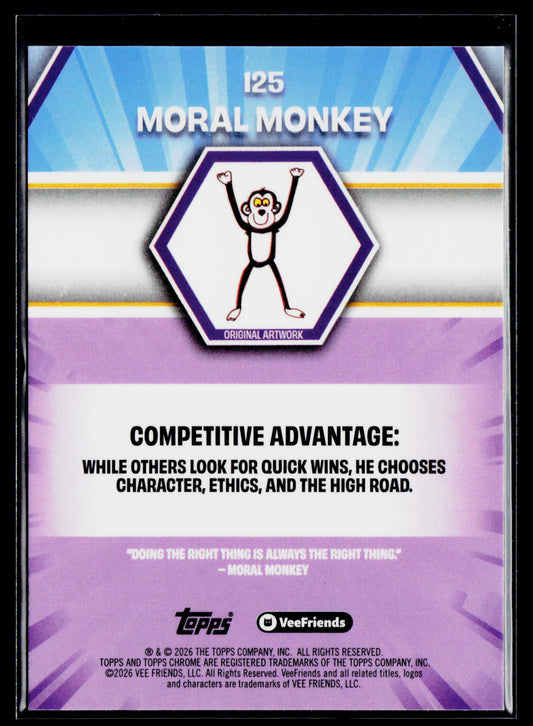 2026 Topps Chrome VeeFriends #125 Moral Monkey