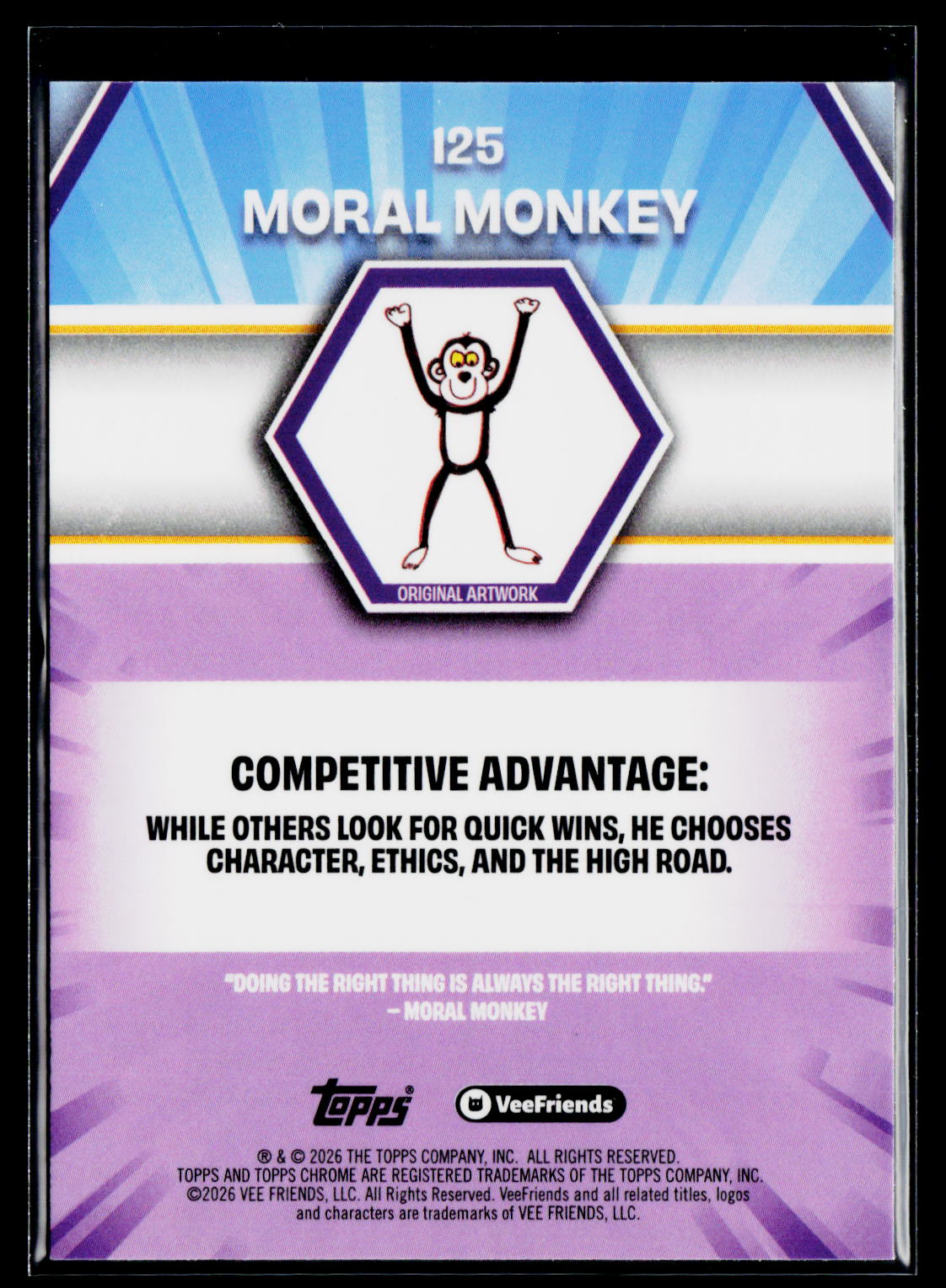 2026 Topps Chrome VeeFriends #125 Moral Monkey