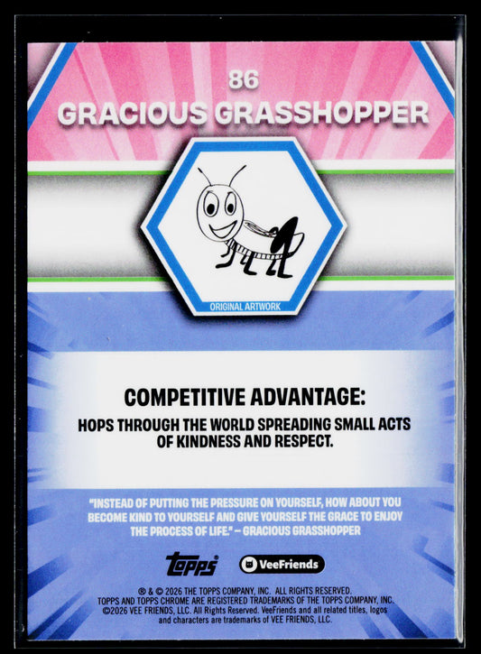 2026 Topps Chrome VeeFriends #86 Gracious Grasshopper