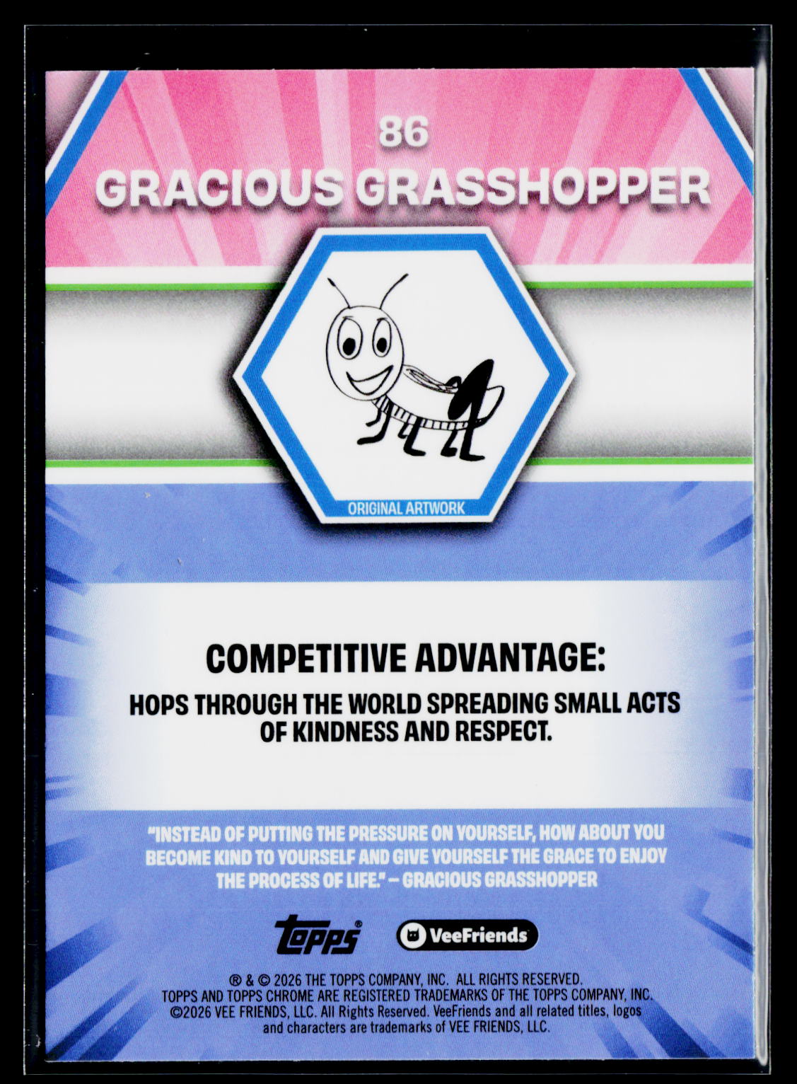 2026 Topps Chrome VeeFriends #86 Gracious Grasshopper