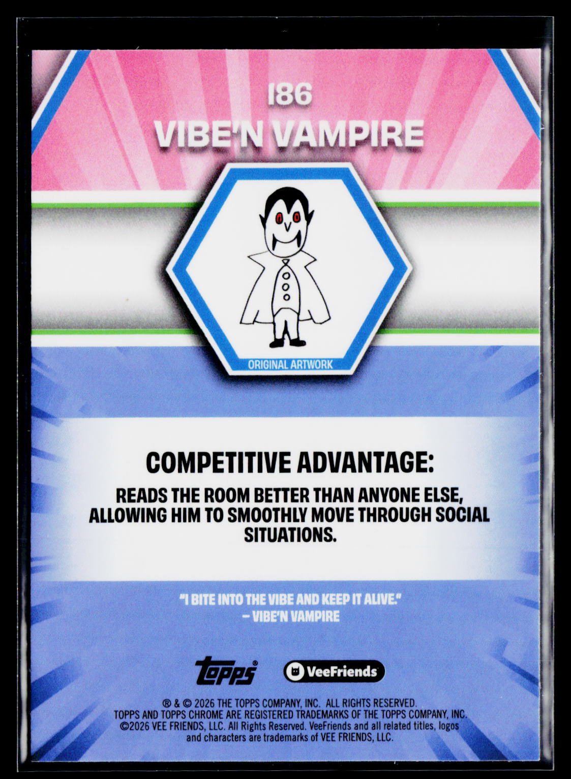 2026 Topps Chrome VeeFriends #186 Vibe'n Vampire