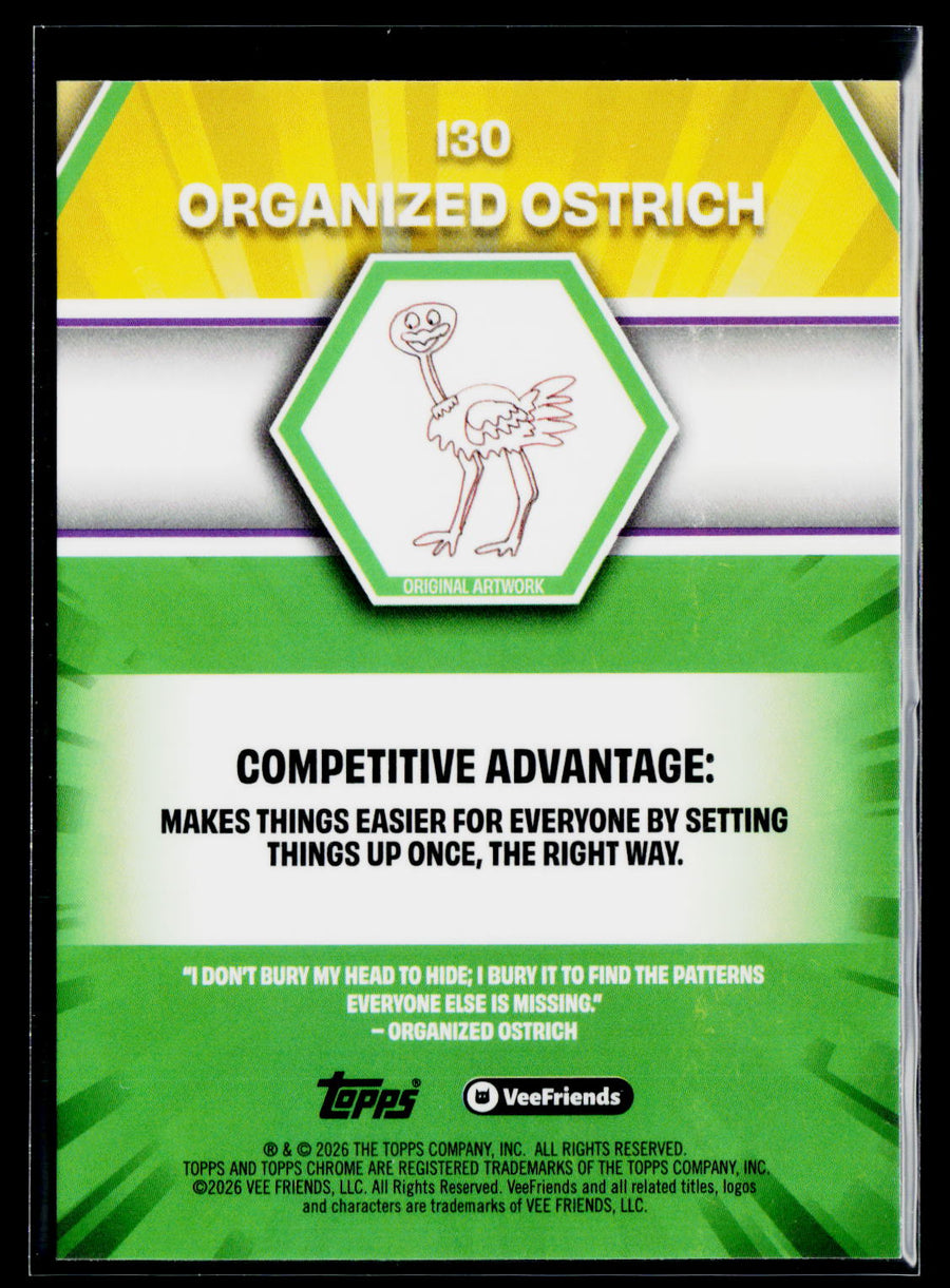 2026 Topps Chrome VeeFriends #130 Organized Ostrich