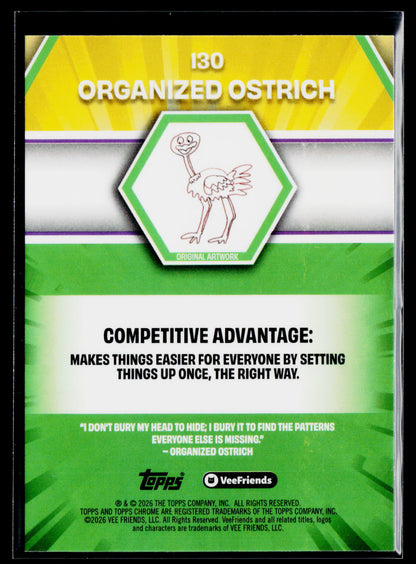 2026 Topps Chrome VeeFriends #130 Organized Ostrich