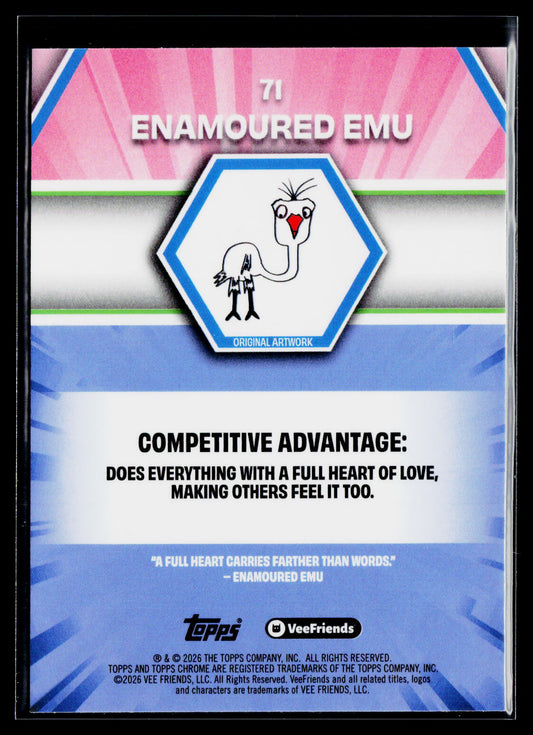 2026 Topps Chrome VeeFriends #71 Enamoured Emu