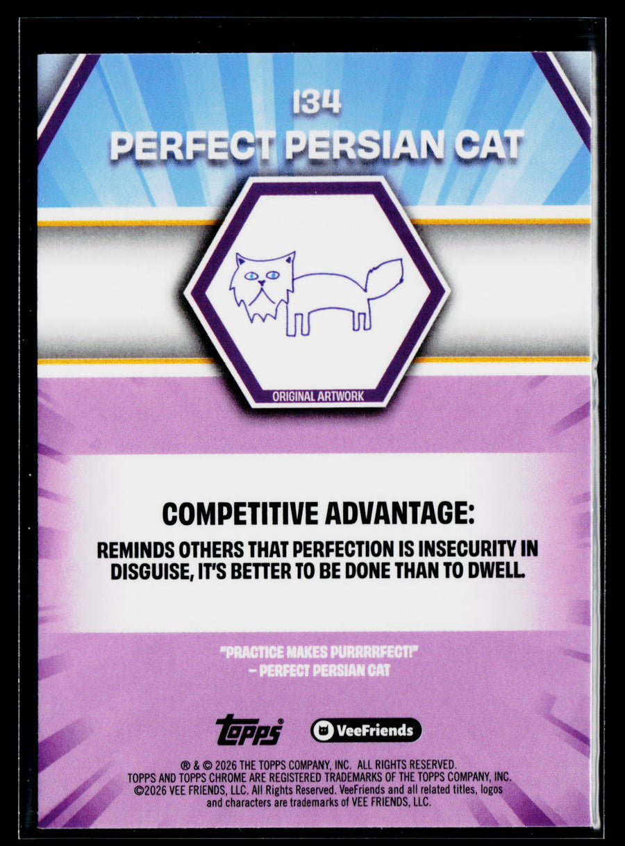 2026 Topps Chrome VeeFriends #134 Perfect Persian Cat