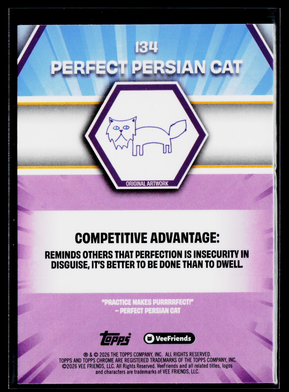 2026 Topps Chrome VeeFriends #134 Perfect Persian Cat