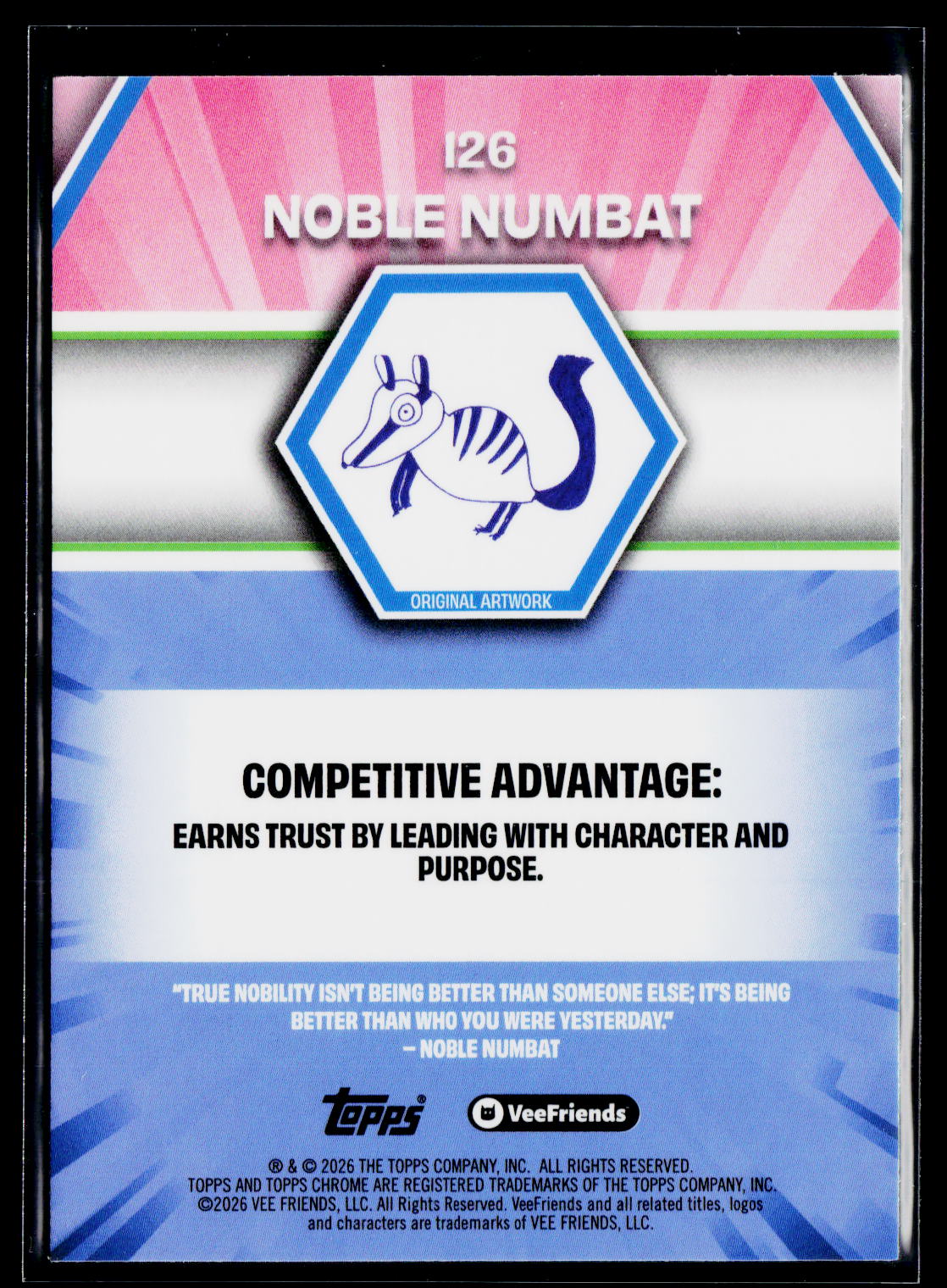 2026 Topps Chrome VeeFriends #126 Noble Numbat