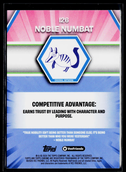 2026 Topps Chrome VeeFriends #126 Noble Numbat