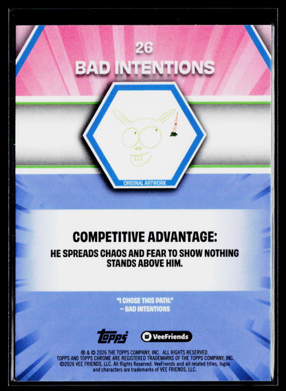 2026 Topps Chrome VeeFriends #26 Bad Intentions