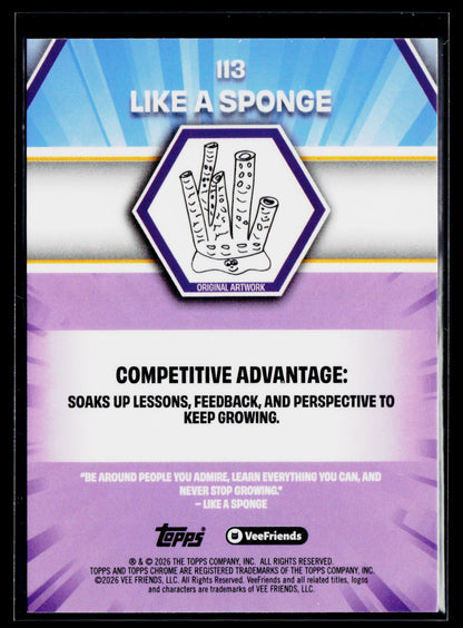 2026 Topps Chrome VeeFriends #113 Like A Sponge