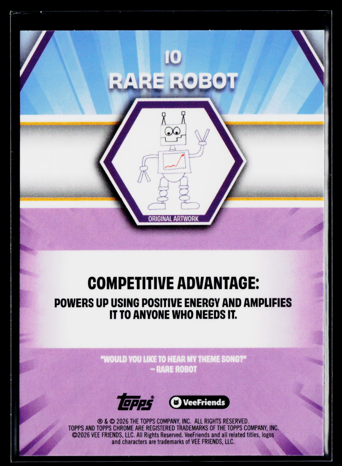 2026 Topps Chrome VeeFriends #CC-10 VeeFriends #10 - Rare Robot Comic Clippings