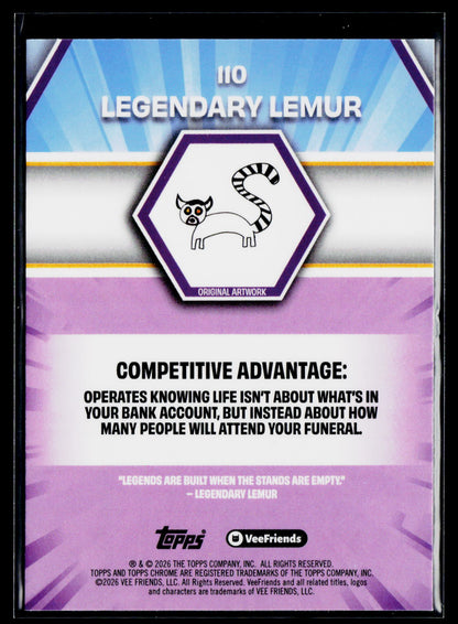 2026 Topps Chrome VeeFriends #110 Legendary Lemur