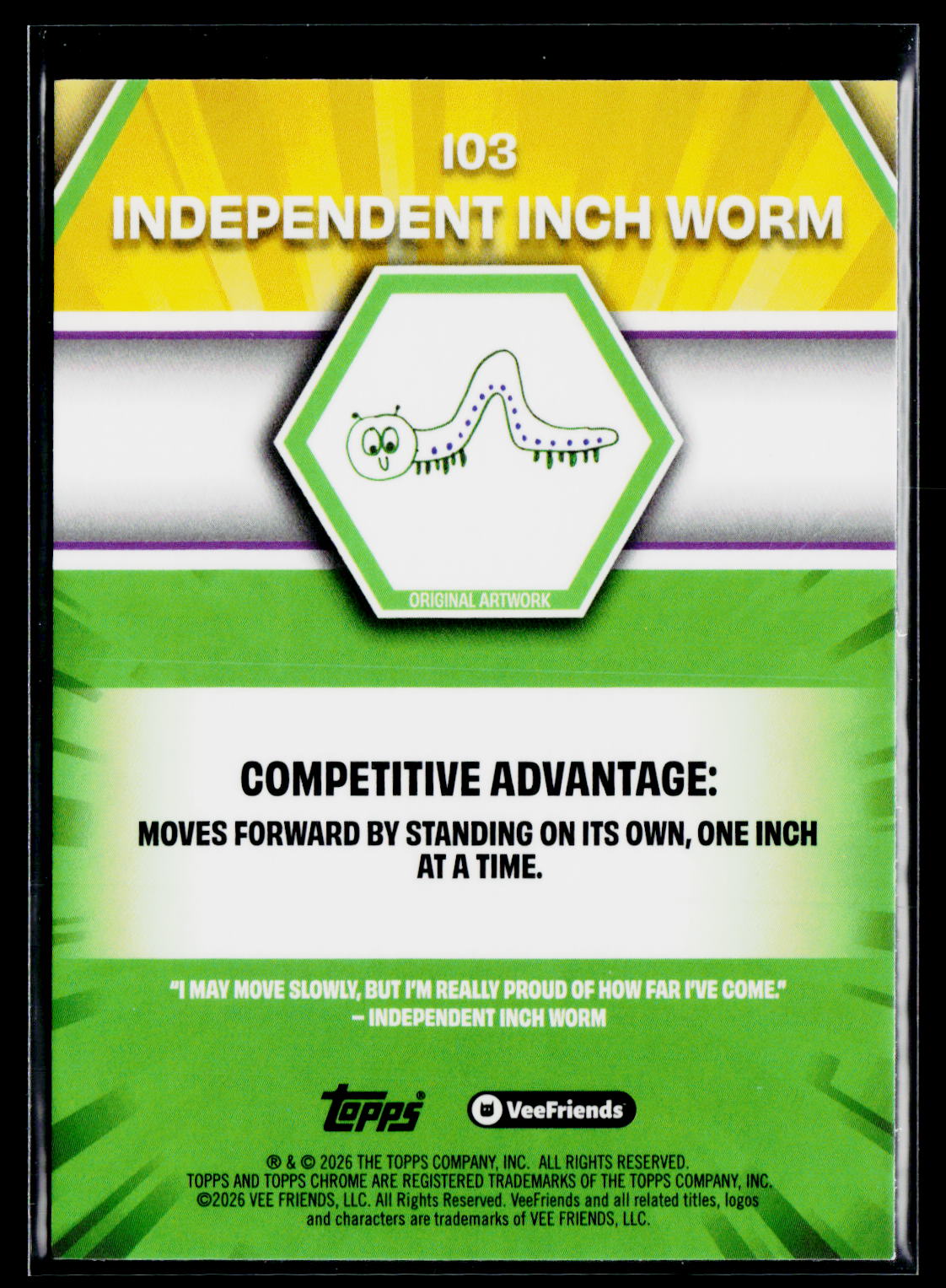 2026 Topps Chrome VeeFriends #103 Independent Inch Worm
