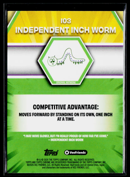 2026 Topps Chrome VeeFriends #103 Independent Inch Worm