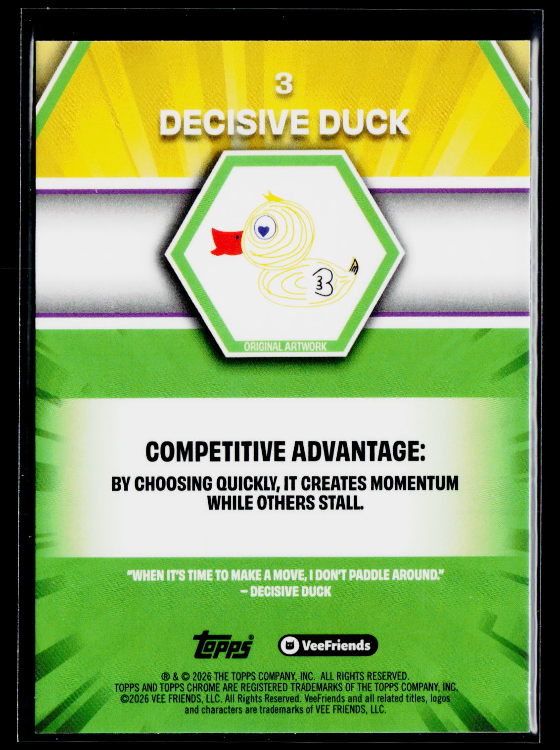 2026 Topps Chrome VeeFriends #3 Decisive Duck