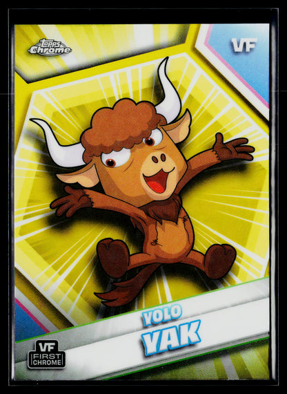 2026 Topps Chrome VeeFriends #195 Yolo Yak Yellow Refractor