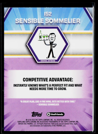 2026 Topps Chrome VeeFriends #152 Sensible Sommelier
