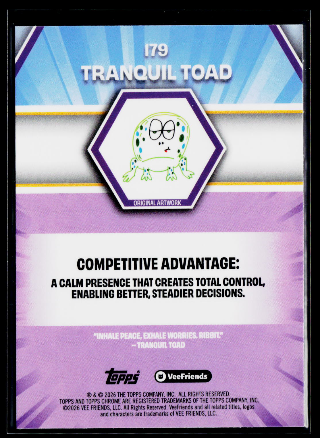 2026 Topps Chrome VeeFriends #179 Tranquil Toad