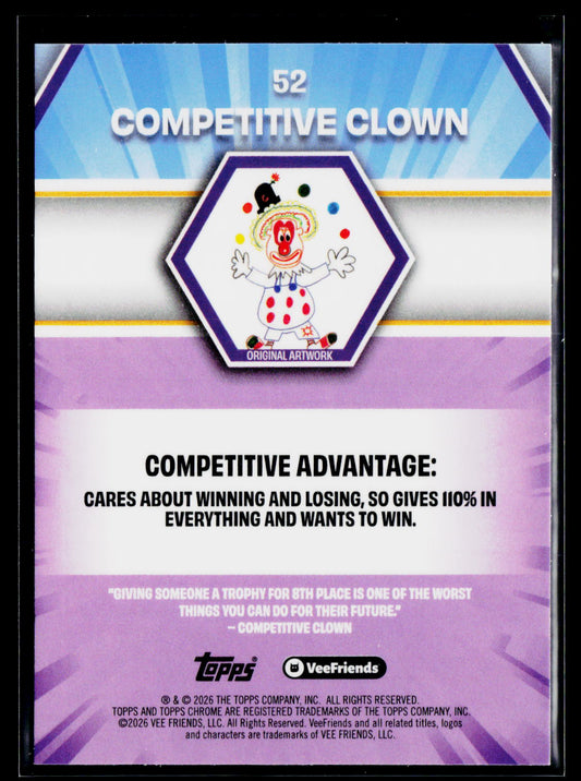 2026 Topps Chrome VeeFriends #52 Competitive Clown