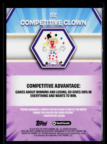 2026 Topps Chrome VeeFriends #52 Competitive Clown