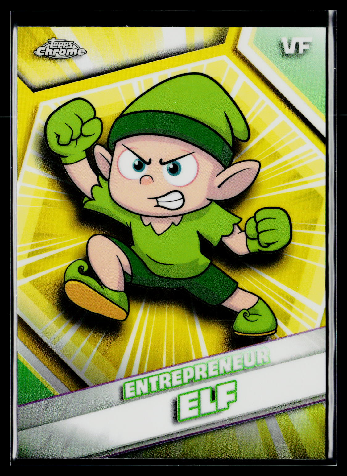 2026 Topps Chrome VeeFriends #72 Entrepreneur Elf Yellow Refractor