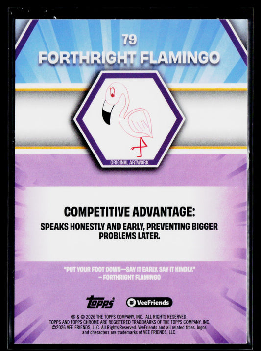2026 Topps Chrome VeeFriends #79 Forthright Flamingo