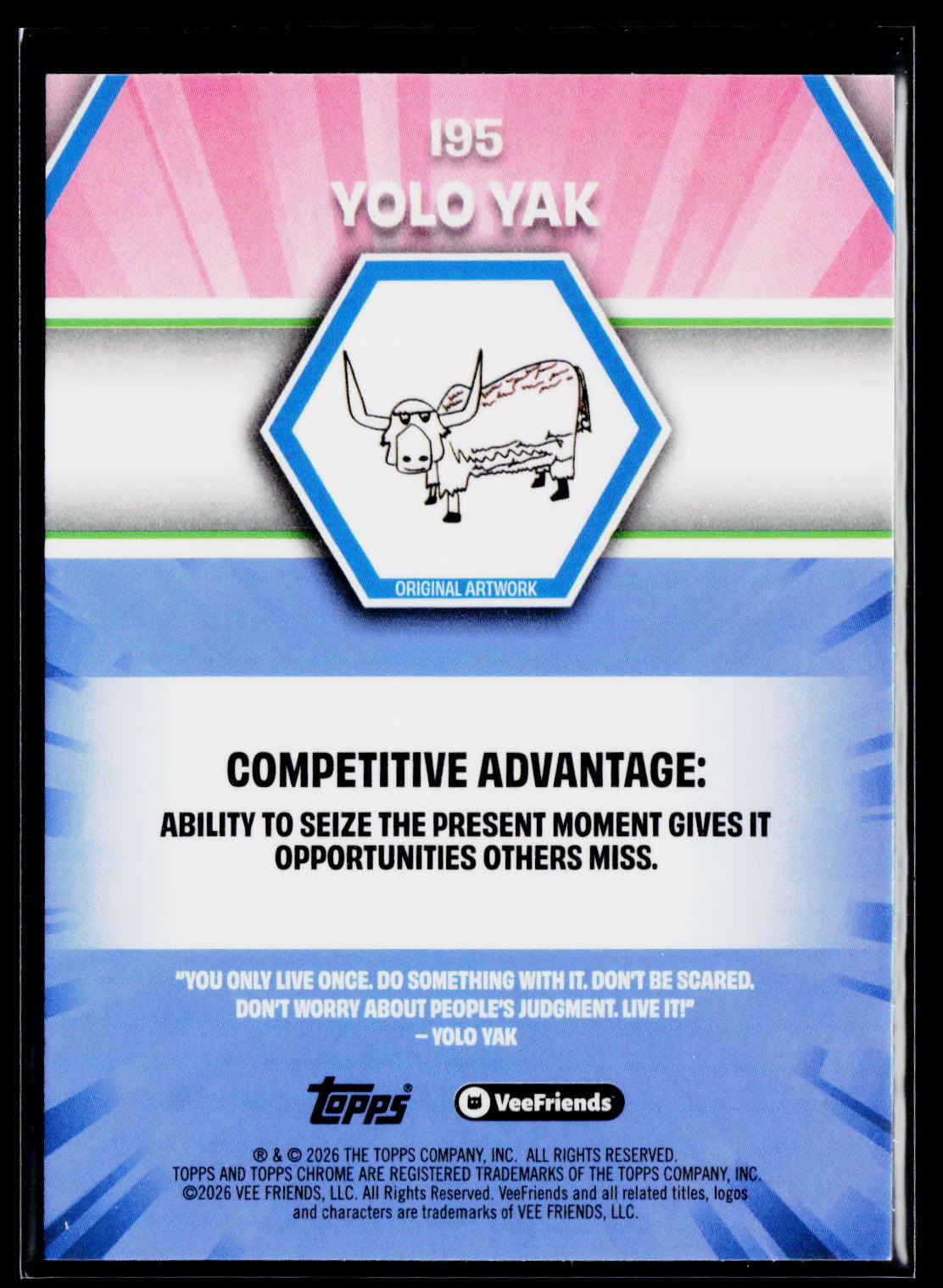 2026 Topps Chrome VeeFriends #195 Yolo Yak