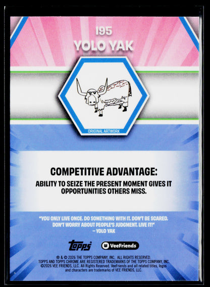 2026 Topps Chrome VeeFriends #195 Yolo Yak