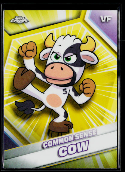 2026 Topps Chrome VeeFriends #49 Common Sense Cow Yellow Refractor