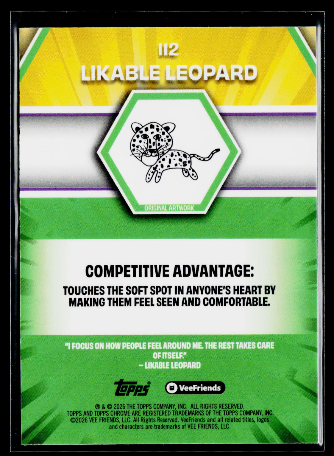 2026 Topps Chrome VeeFriends #112 Likable Leopard