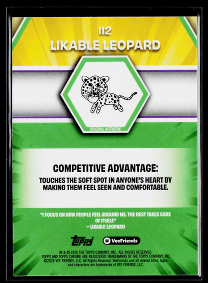 2026 Topps Chrome VeeFriends #112 Likable Leopard