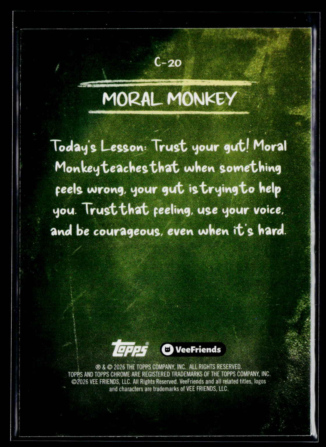 2026 Topps Chrome VeeFriends #C-20 Moral Monkey Chalkboard