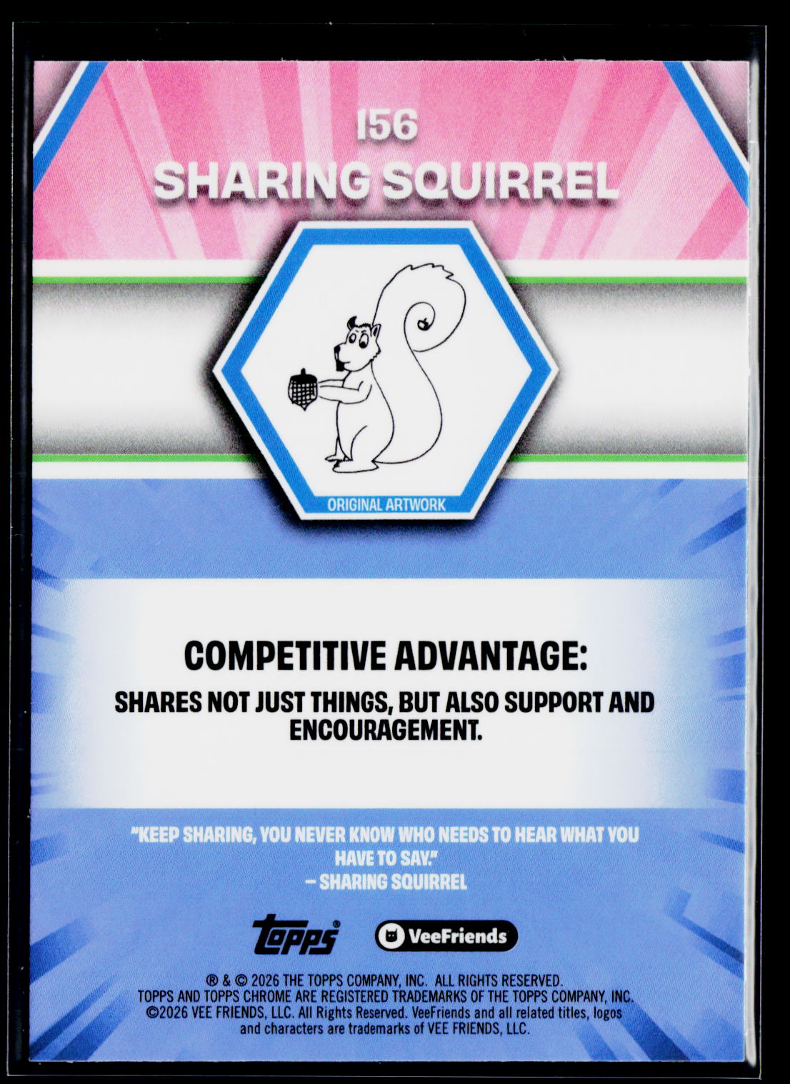 2026 Topps Chrome VeeFriends #156 Sharing Squirrel