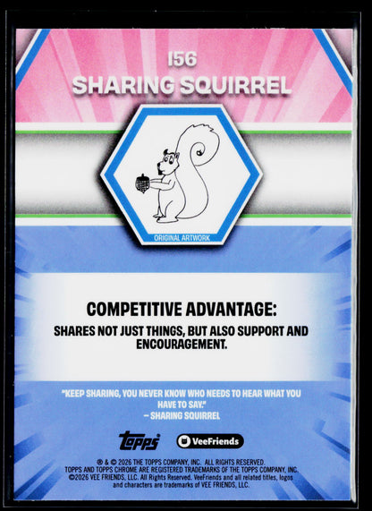 2026 Topps Chrome VeeFriends #156 Sharing Squirrel