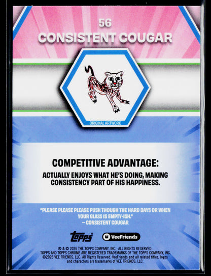 2026 Topps Chrome VeeFriends #56 Consistent Cougar