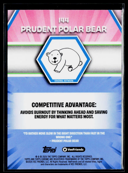 2026 Topps Chrome VeeFriends #144 Prudent Polar Bear