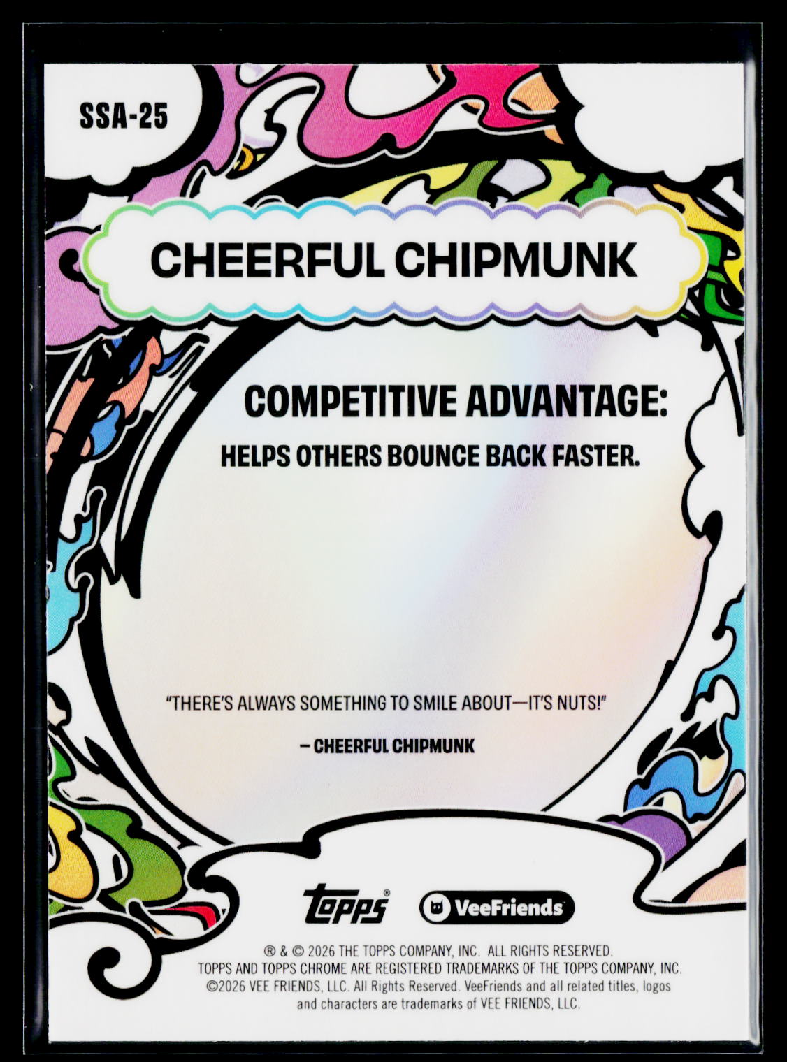 2026 Topps Chrome VeeFriends #SSA-25 Cheerful Chipmunk Manga Speckle