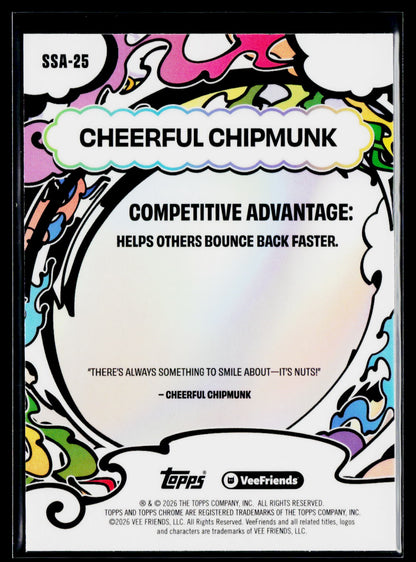 2026 Topps Chrome VeeFriends #SSA-25 Cheerful Chipmunk Manga Speckle