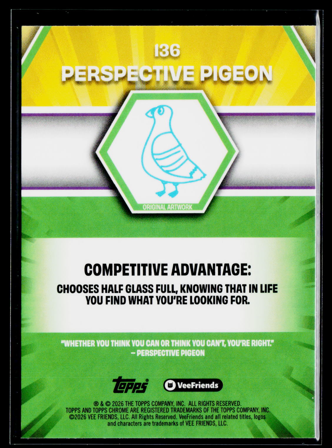 2026 Topps Chrome VeeFriends #136 Perspective Pigeon
