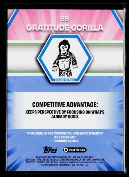 2026 Topps Chrome VeeFriends #89 Gratitude Gorilla