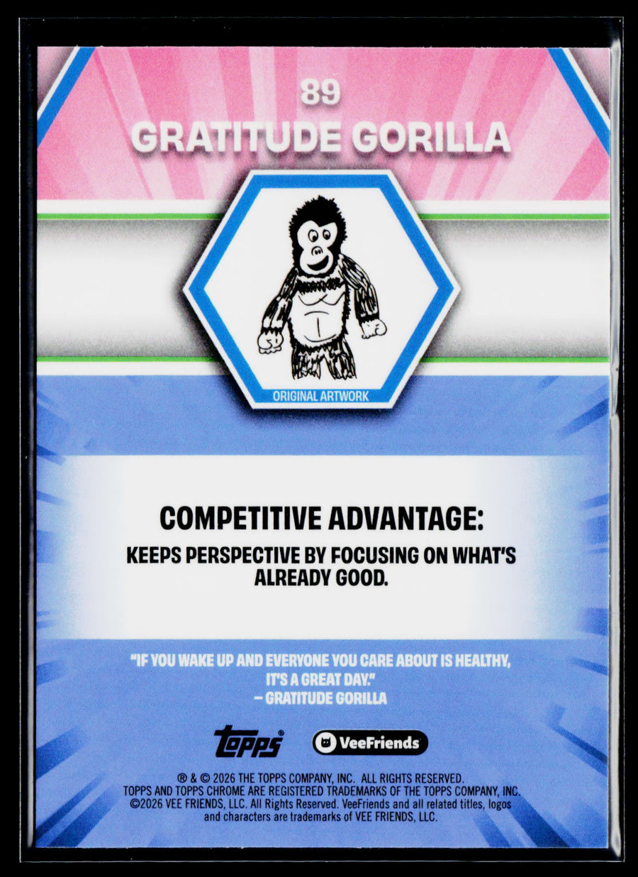 2026 Topps Chrome VeeFriends #89 Gratitude Gorilla