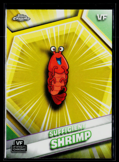 2026 Topps Chrome VeeFriends #166 Sufficient Shrimp Yellow Refractor