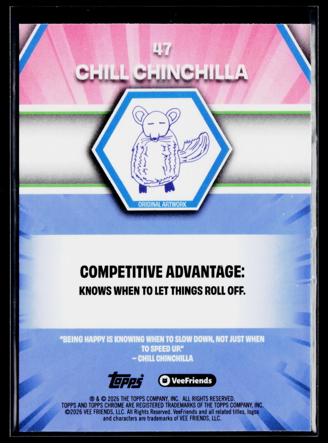 2026 Topps Chrome VeeFriends #47 Chill Chinchilla